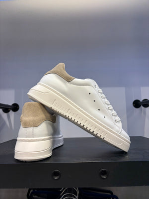 SNEAKERS PELLE FONDO ARMY BAFFO BEIGE