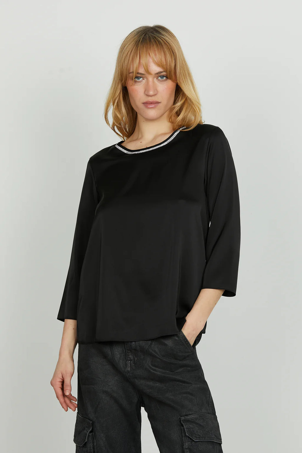 RELISH BLUSA FUI MANICA 3/4 STRASS