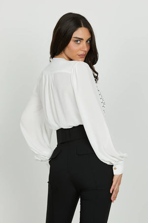 RELISH BODY BRIDGER SCOLLO INCROCIO CON CATENA FOULARD