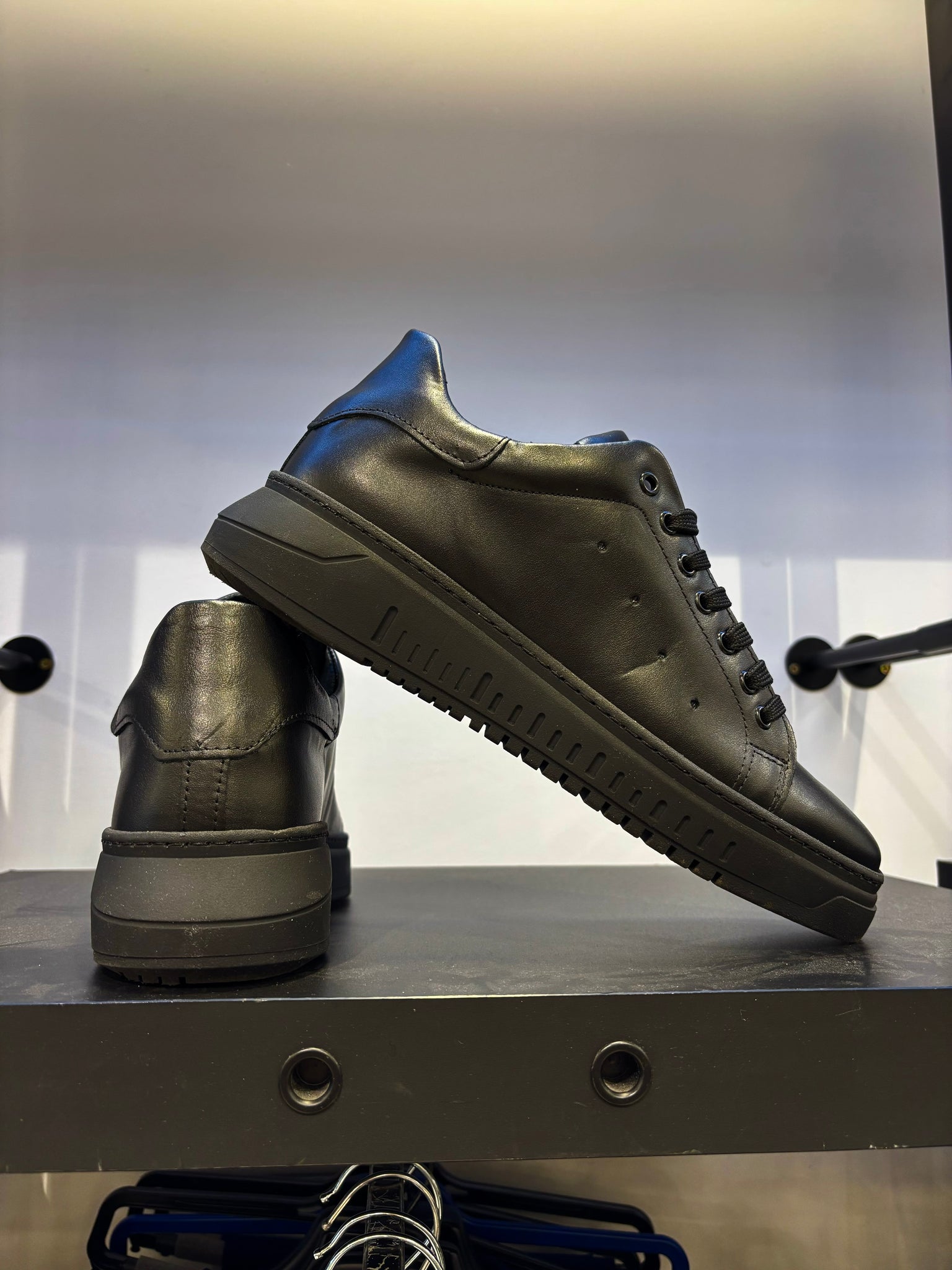 SNEAKERS PELLE FONDO ARMY TOTAL BLACK
