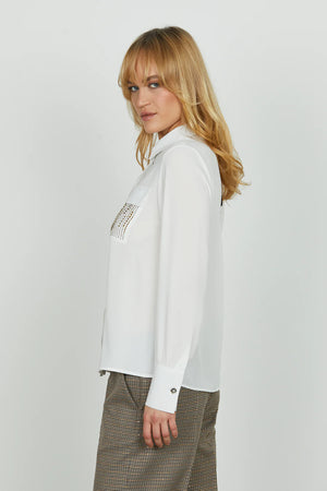 RELISH CAMICIA JUWELL STRASS E BORCHIE