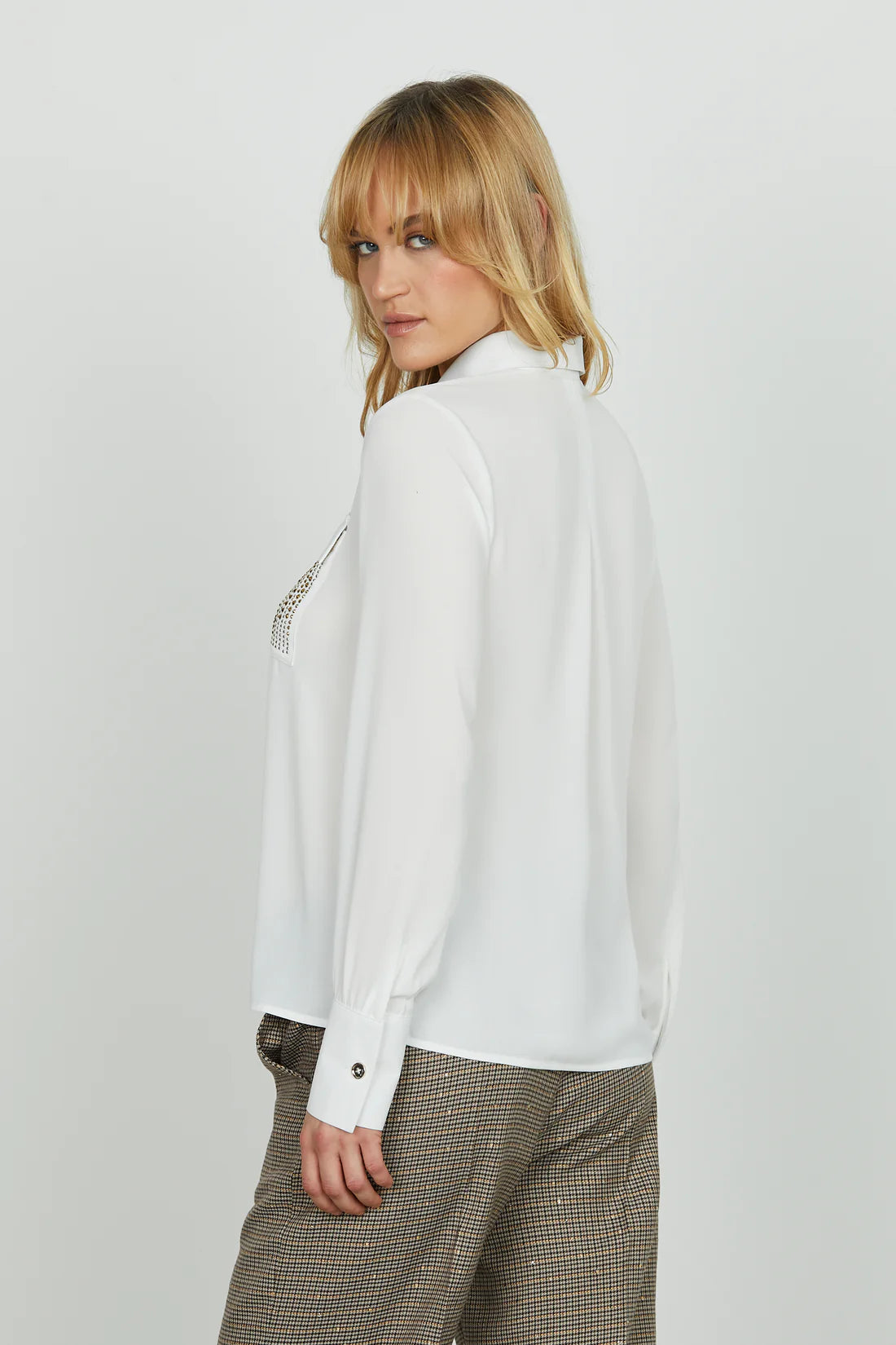 RELISH CAMICIA JUWELL STRASS E BORCHIE