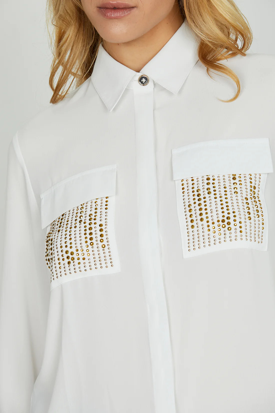 RELISH CAMICIA JUWELL STRASS E BORCHIE
