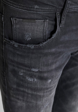 ANTONY MORATO JEANS COMFORT TAPERED FIT IN DENIM NERO EFFETTO SFUMATO 2500282