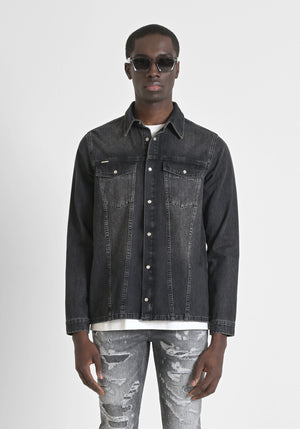 ANTONY MORATO CAMICIA REGULAR FIT IN DENIM EFFETTO USED 00738