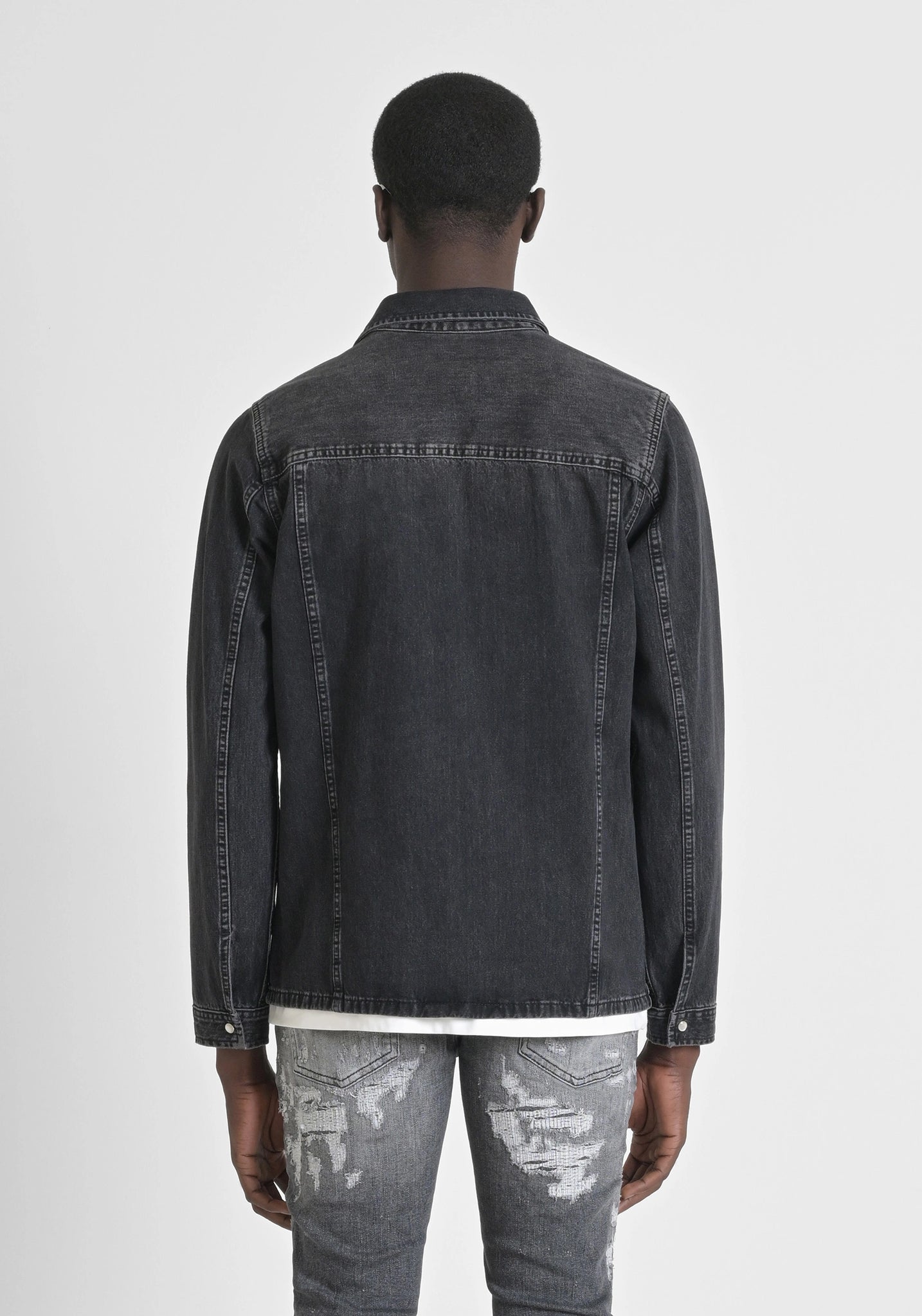 ANTONY MORATO CAMICIA REGULAR FIT IN DENIM EFFETTO USED 00738