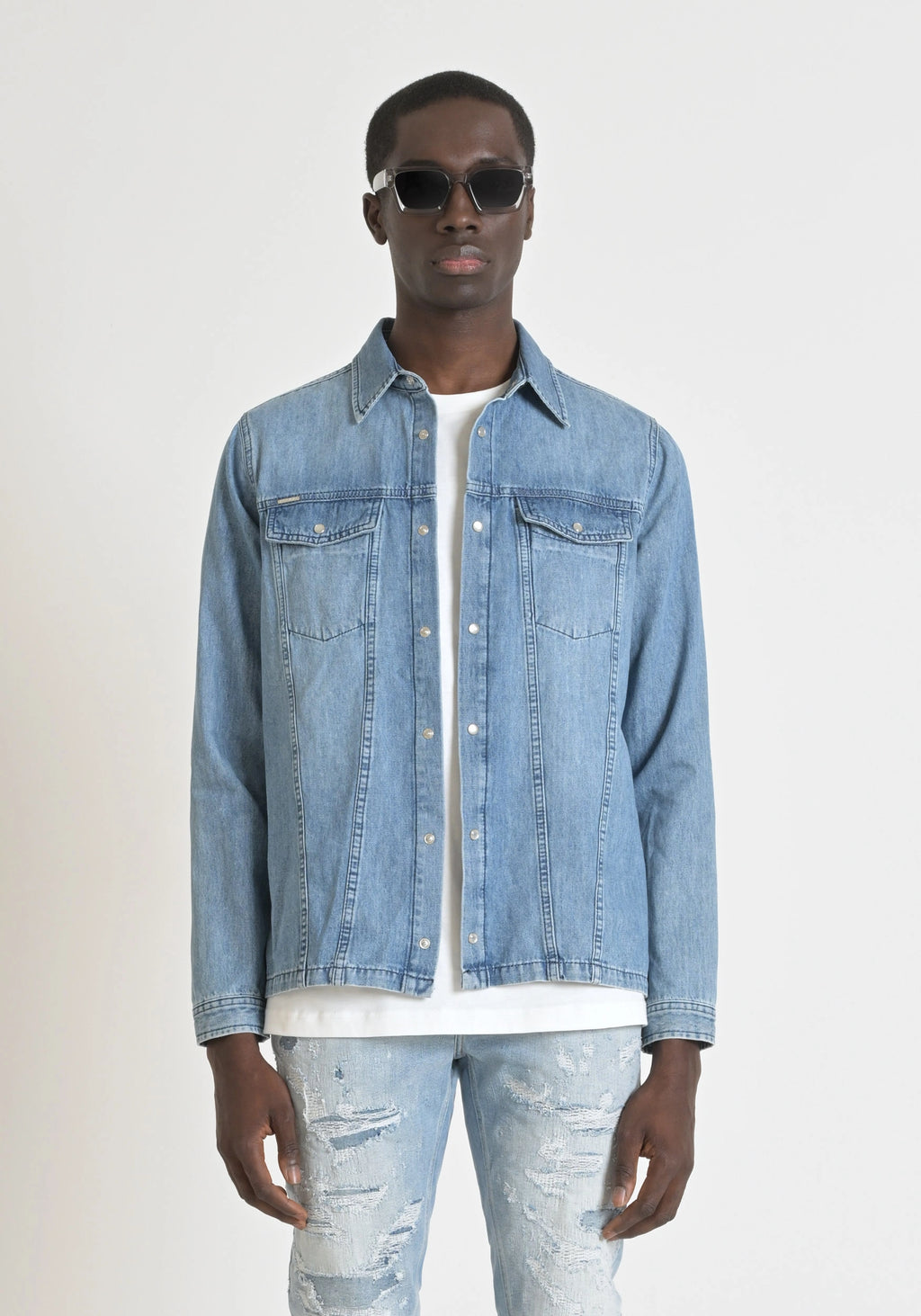 ANTONY MORATO CAMICIA REGULAR FIT IN DENIM CON LAVAGGIO CHIARO 00738
