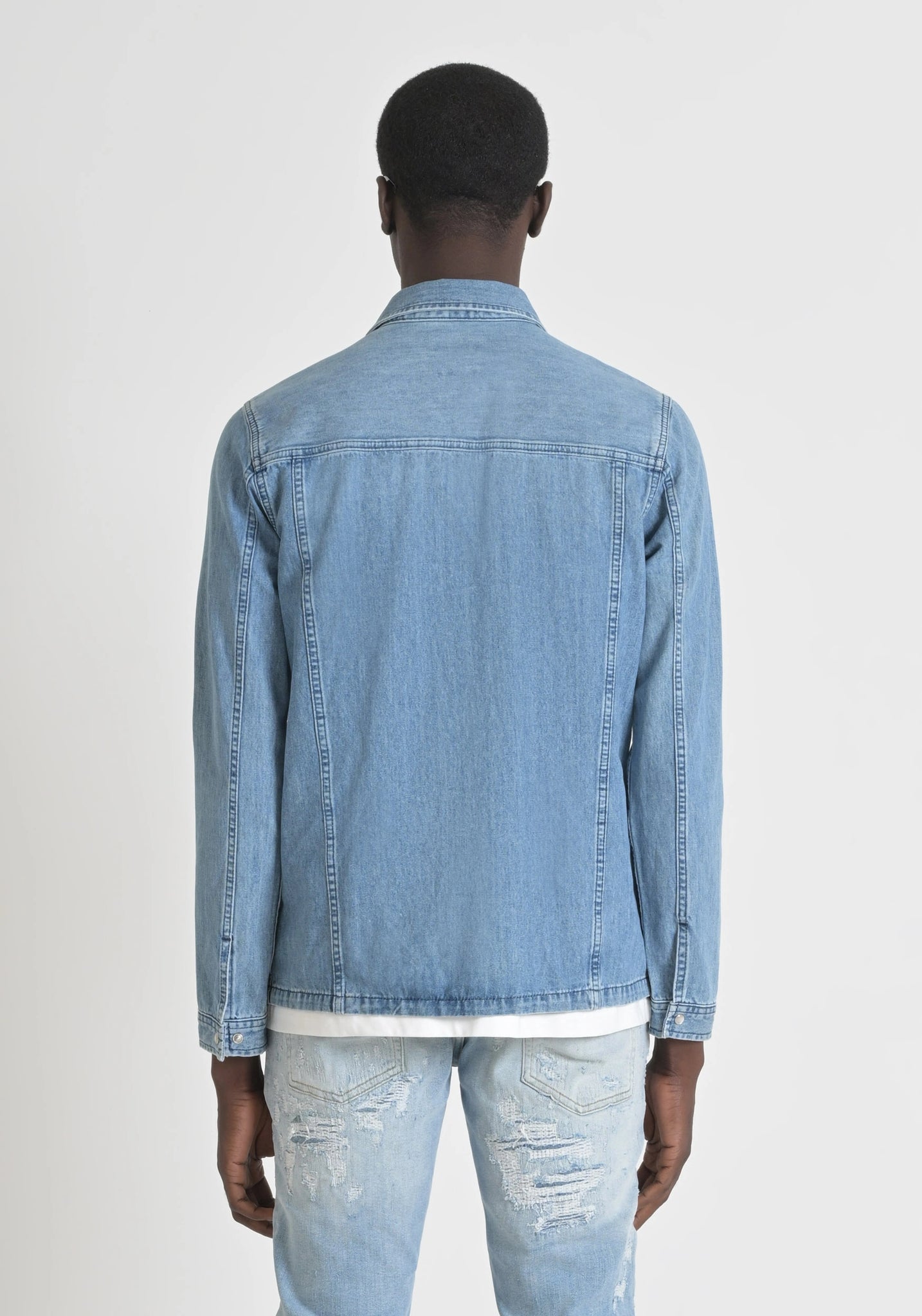 ANTONY MORATO CAMICIA REGULAR FIT IN DENIM CON LAVAGGIO CHIARO 00738